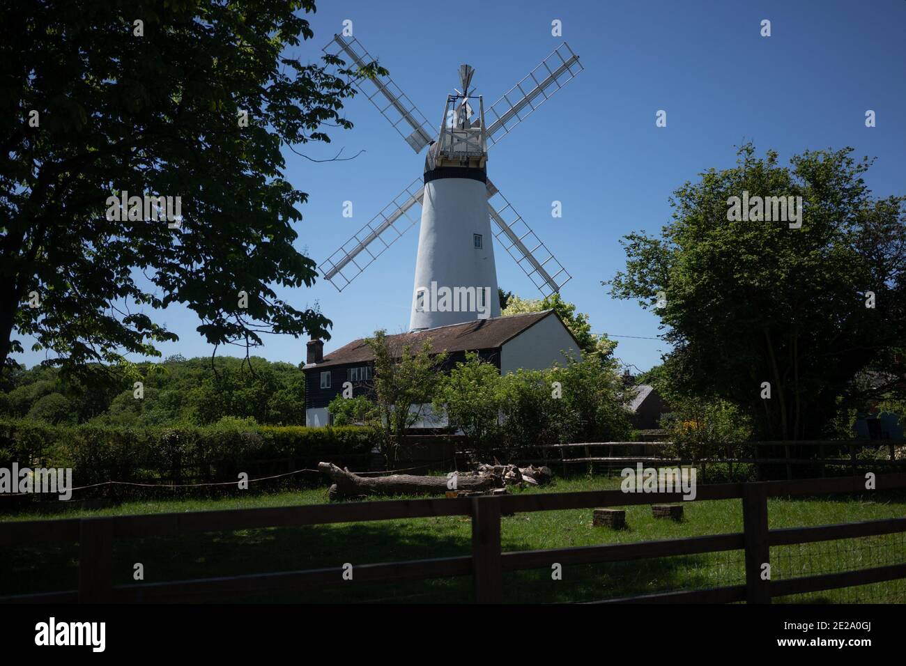The Hawridge Windmill, also known as the Cholesbury Windmill is seen in Cholesbury, Buckinghamshire, UK Stock Photo