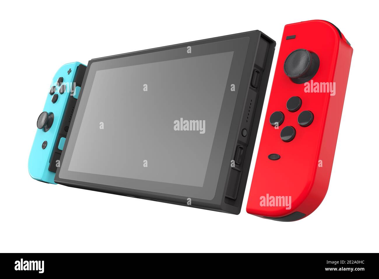Realistic video game controllers attached to touch screen isolated on ...