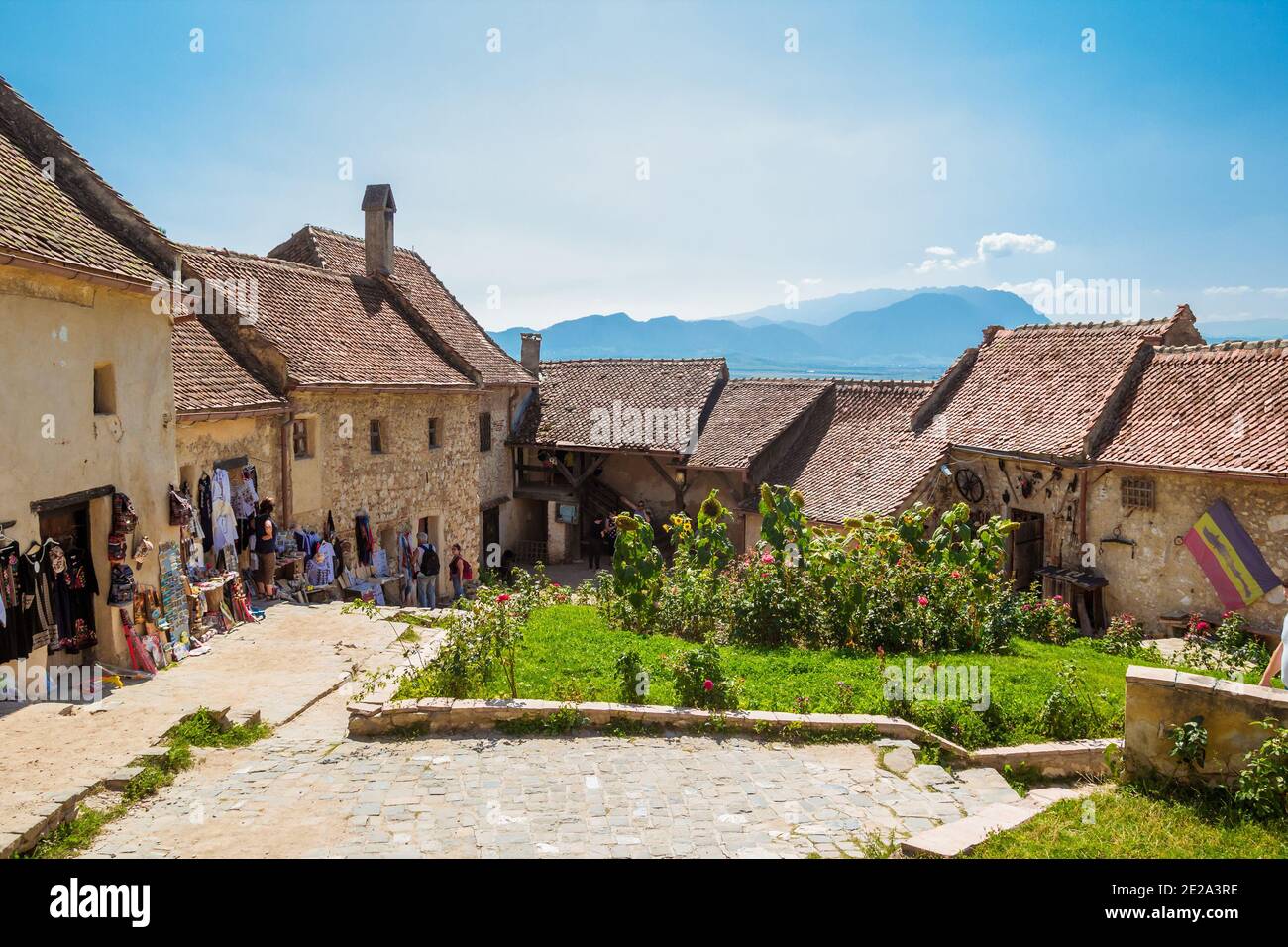 Courtyard with old houses hi-res stock photography and images - Alamy