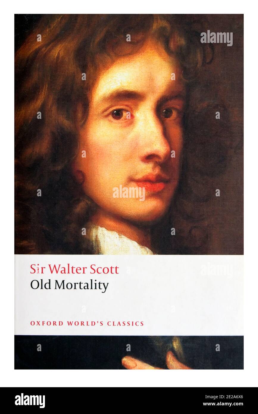 Book cover 'Old Mortality' by Sir Walter Scott. Stock Photo