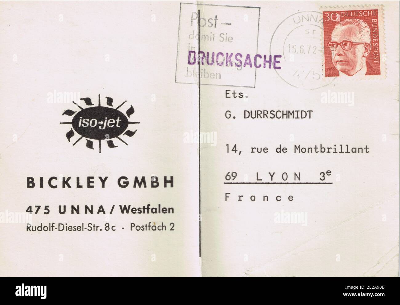 Professional postcard, Germany, 1972 Stock Photo Alamy