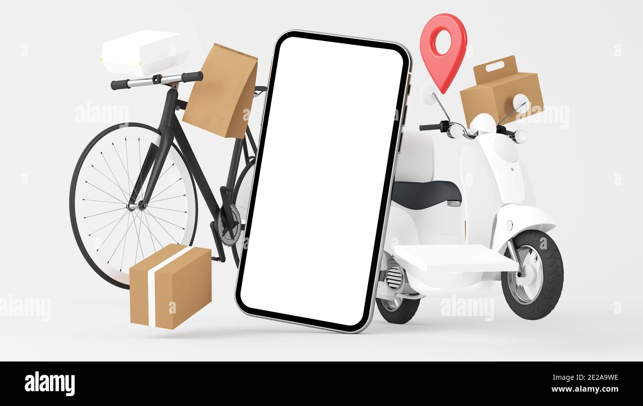 Download Food Delivery Bike 3d High Resolution Stock Photography And Images Alamy