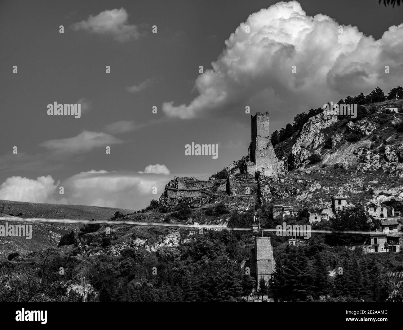 Torre di Pescina, Sirente Velino Regional Natural Park, Italy, Abruzzo, Pescina Stock Photo