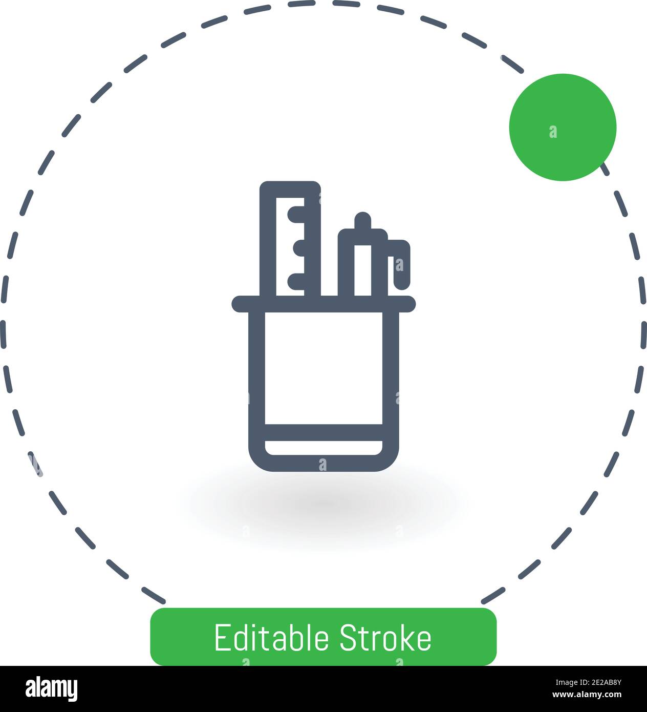 stationery vector icon editable stroke outline icons for web and mobile Stock Vector