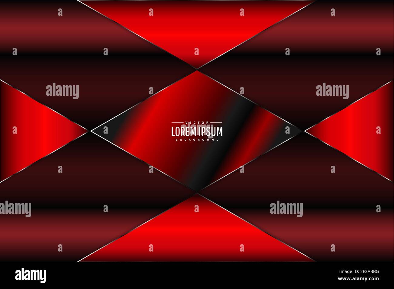 Luxury background of red with silver glossy.Elegant metal modern design ...