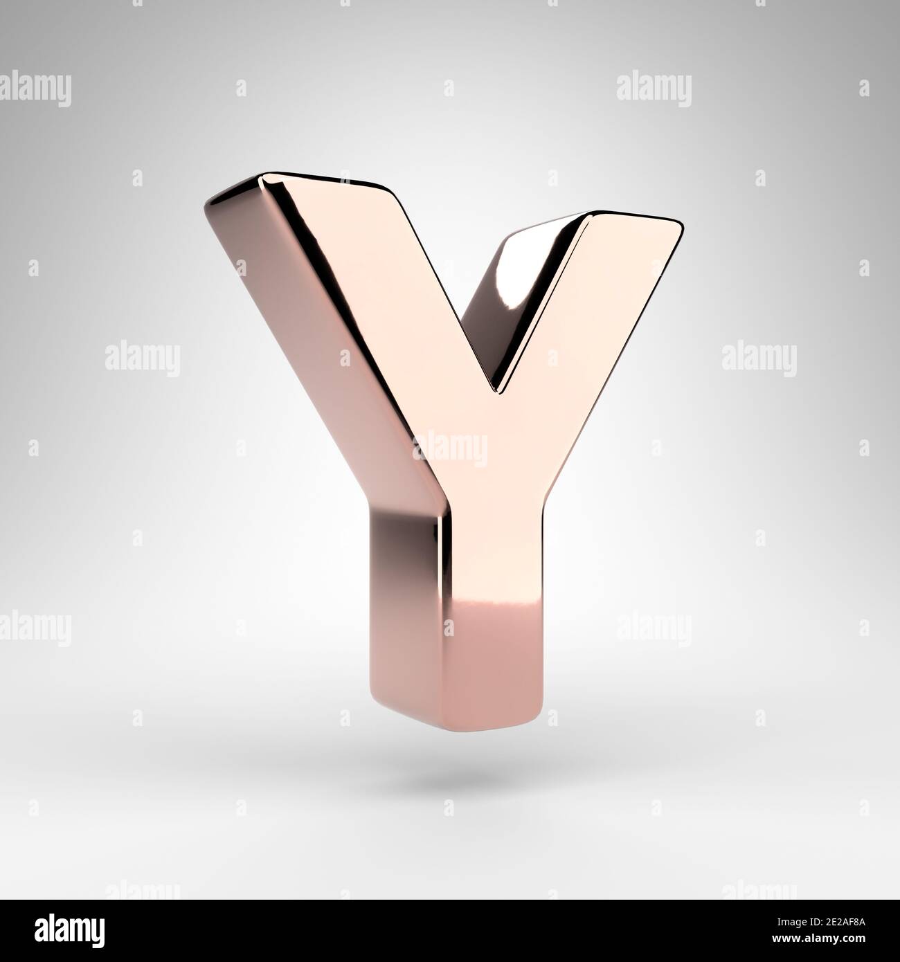 Premium Photo  Number 7 on white background. rose gold 3d rendered number  with gloss chrome surface.