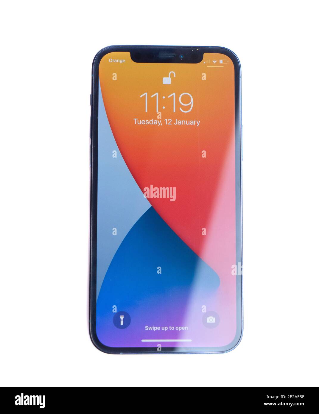 Iphone 12 Pro On White Background Stock Photo Alamy