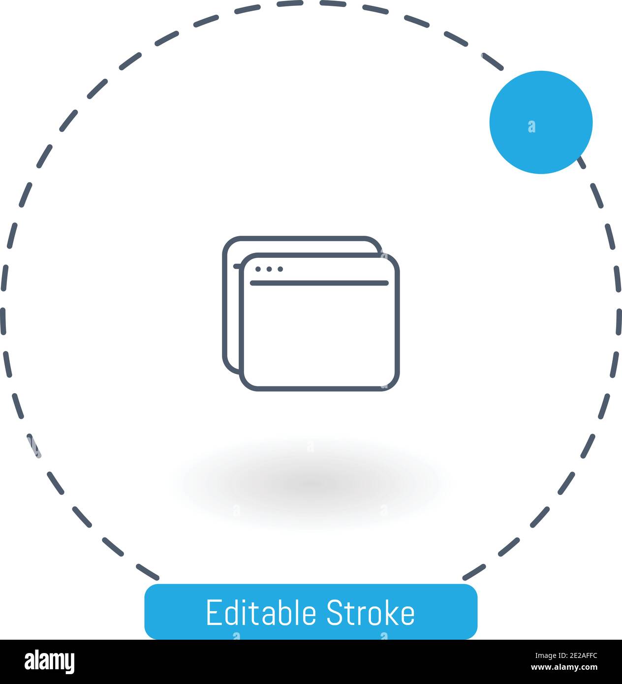tabs vector icon editable stroke outline icons for web and mobile Stock Vector