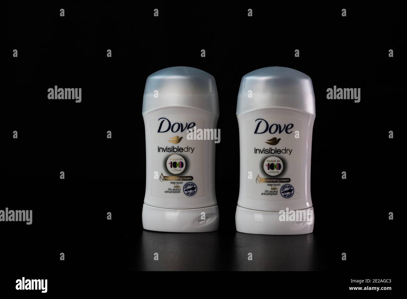 Dove deodorant antiperspirant for women isolated on black. Bucharest,  Romania, 2021 Stock Photo - Alamy
