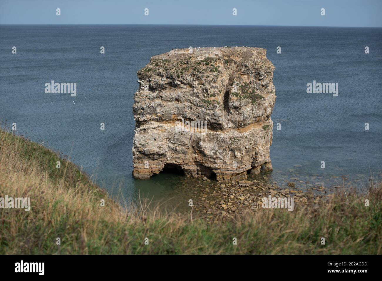 Marsden Rock and Stacks just outside South Shields in September 2020 Stock Photo