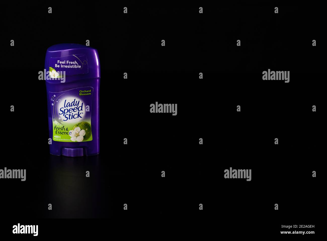 Lady Speed Stick deodorant antiperspirant isolated on black. Bucharest