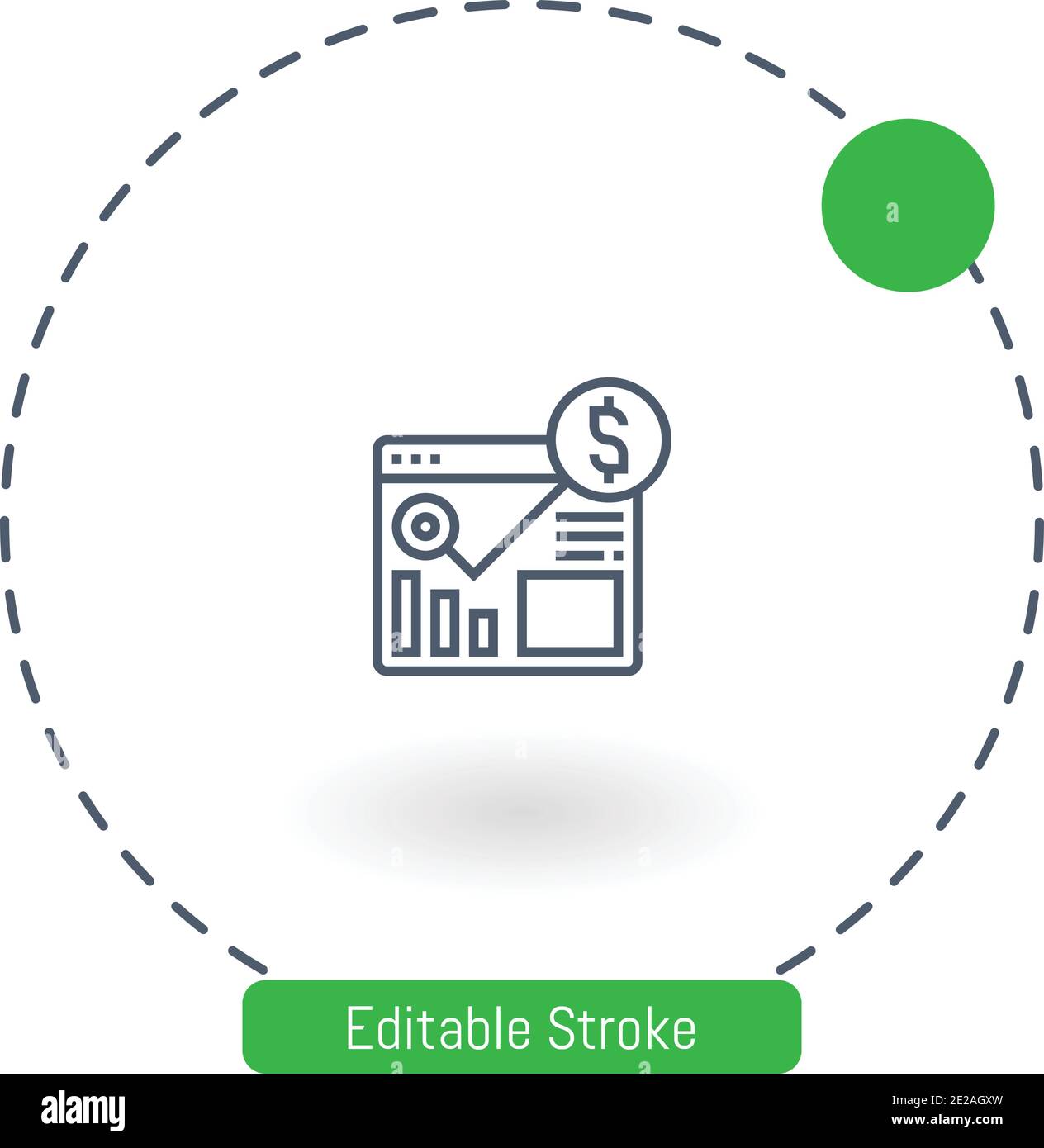 bounce rate vector icon editable stroke outline icons for web and mobile Stock Vector