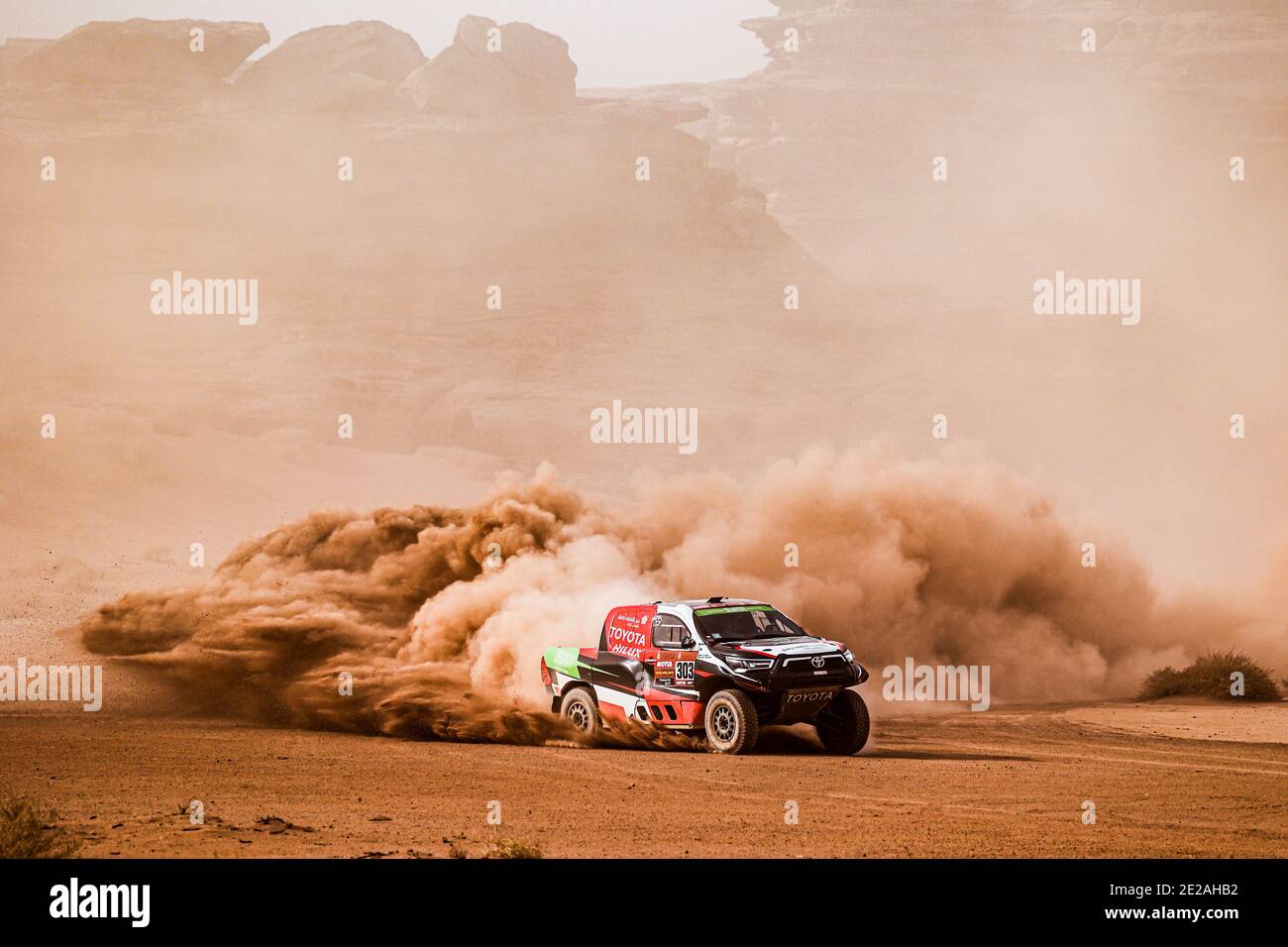 303 Al Rajhi Yazeed (sau), Von Zitzewitz Dirk (deu), Toyota, Overdrive Toyota, Auto, action during the 10th stage of the Daka / LM Stock Photo