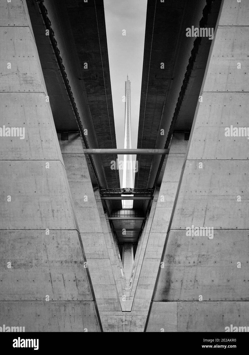 View underneath Queensferry Crossing Edinburgh Stock Photo - Alamy