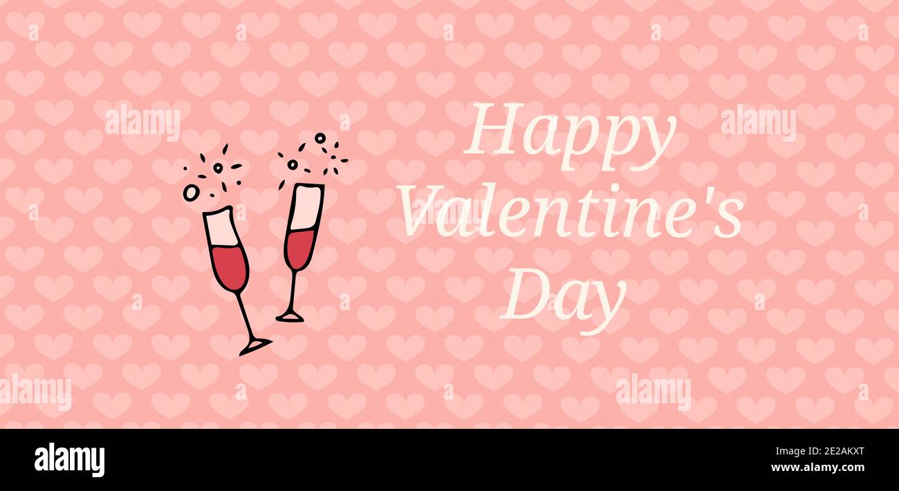 Illustration of Happy Valentines Day vector Stock Photo - Alamy