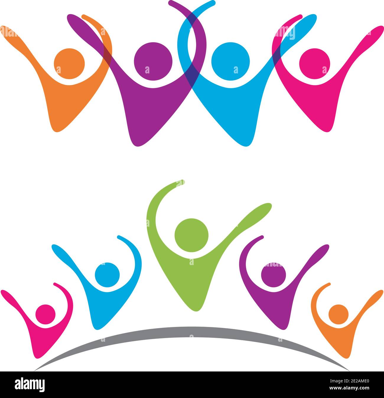 Community, network and social icon design template Stock Vector Image ...
