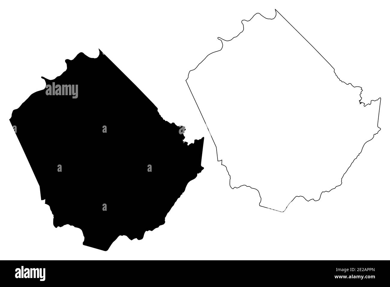 Appomattox County, Commonwealth of Virginia (U.S. county, United States of America, USA, U.S., US) map vector illustration, scribble sketch Appomattox Stock Vector