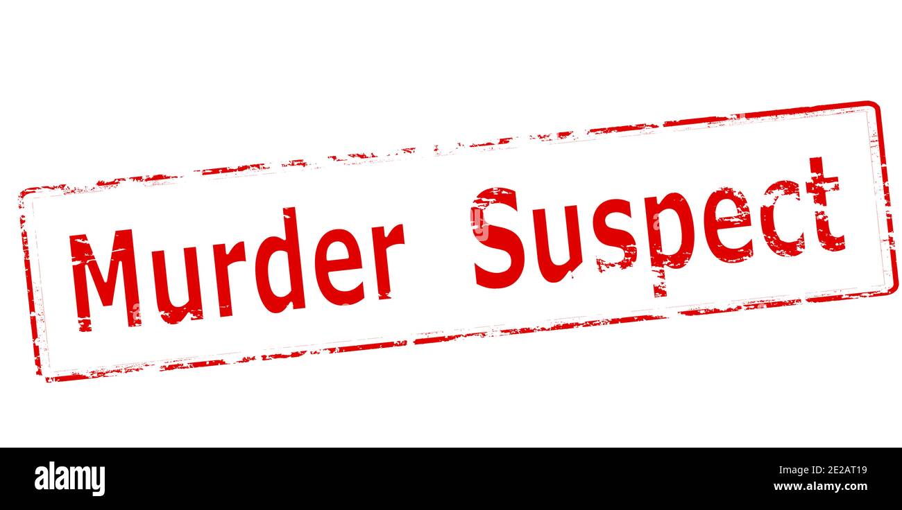 Rubber stamp with text murder suspect inside, vector illustration Stock Photo