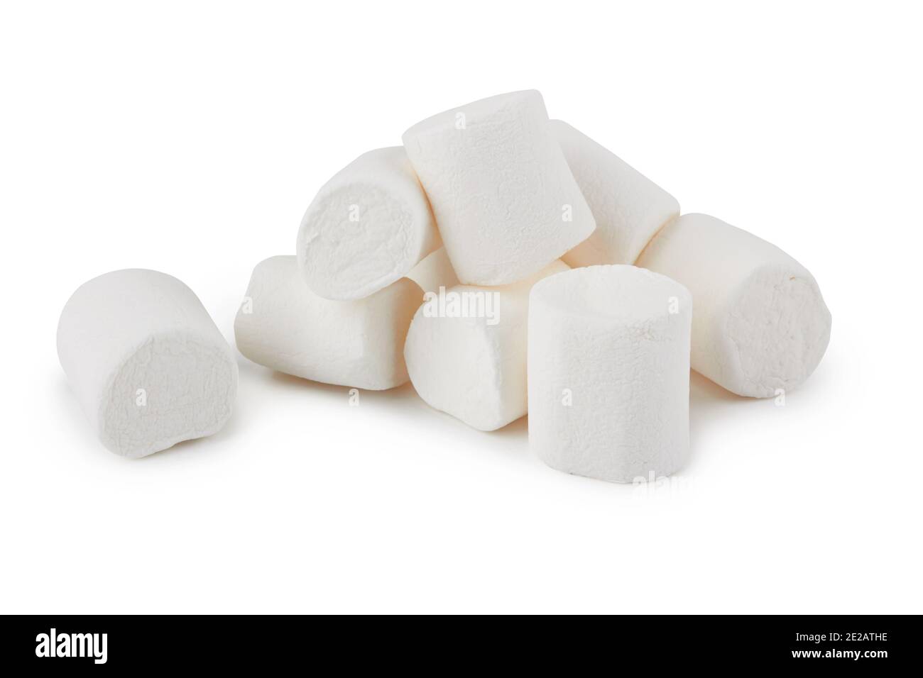 Heap of delicious marshmallows isolated on white background Stock Photo ...