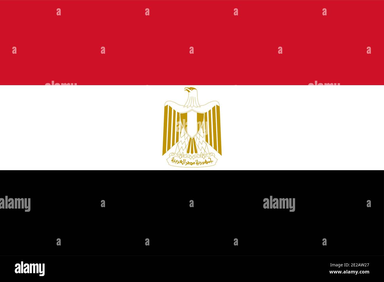 Flag of the Arab Republic of Egypt Stock Vector