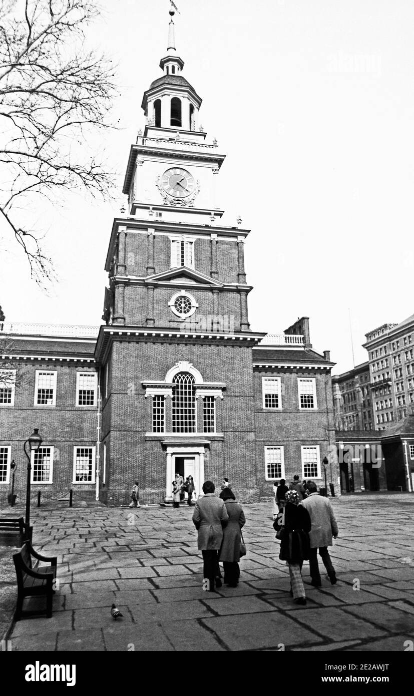 Independence Hall Area. Philadelphia, USA, 1976 Stock Photo