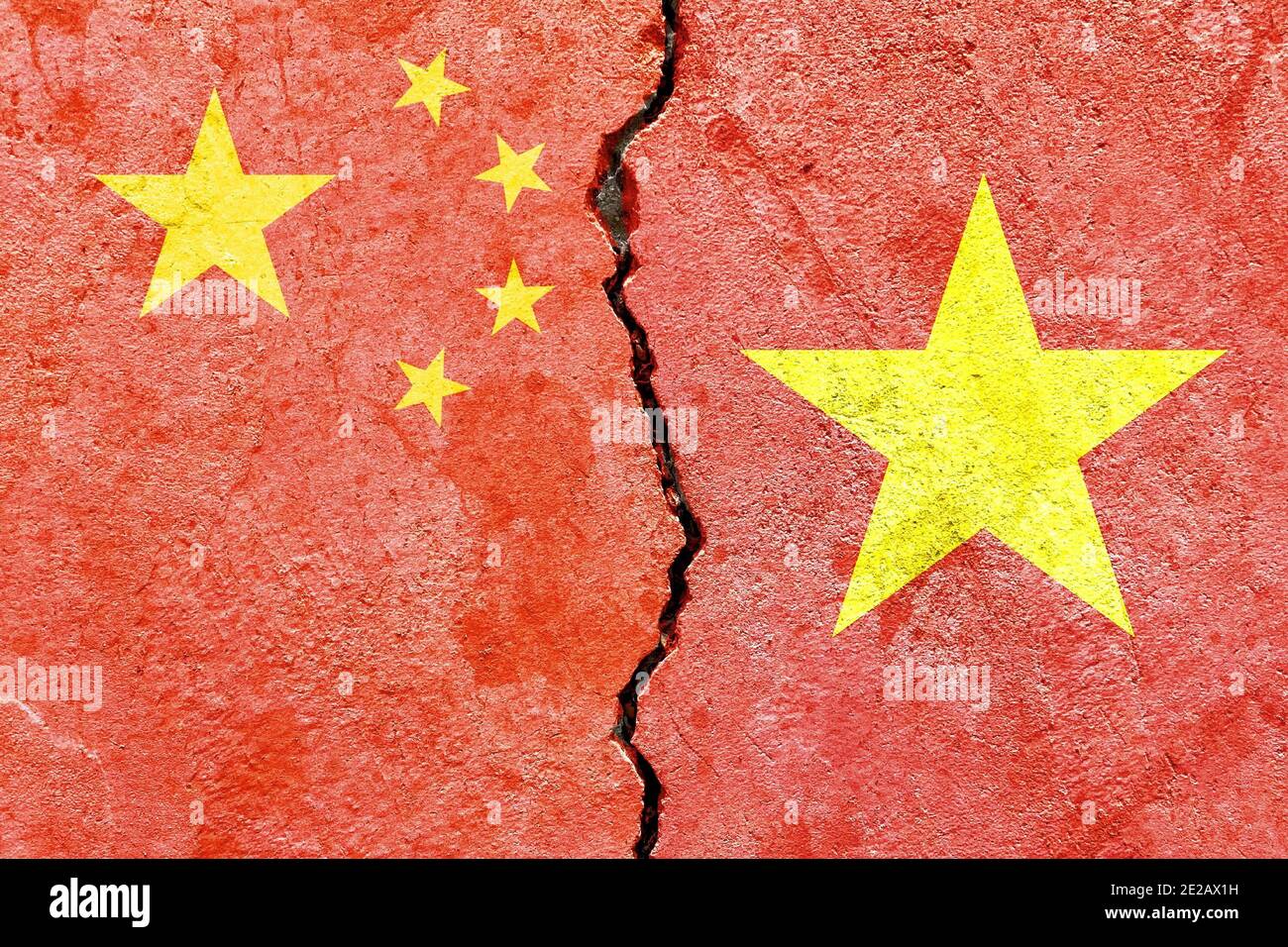 View Of China Vs Japan National Flags Isolated On Broken Cracked Concrete Wall Background Stock View Of China Vs Japan National Flags Isolated On Broken Cracked Concrete Wall Background Stock
