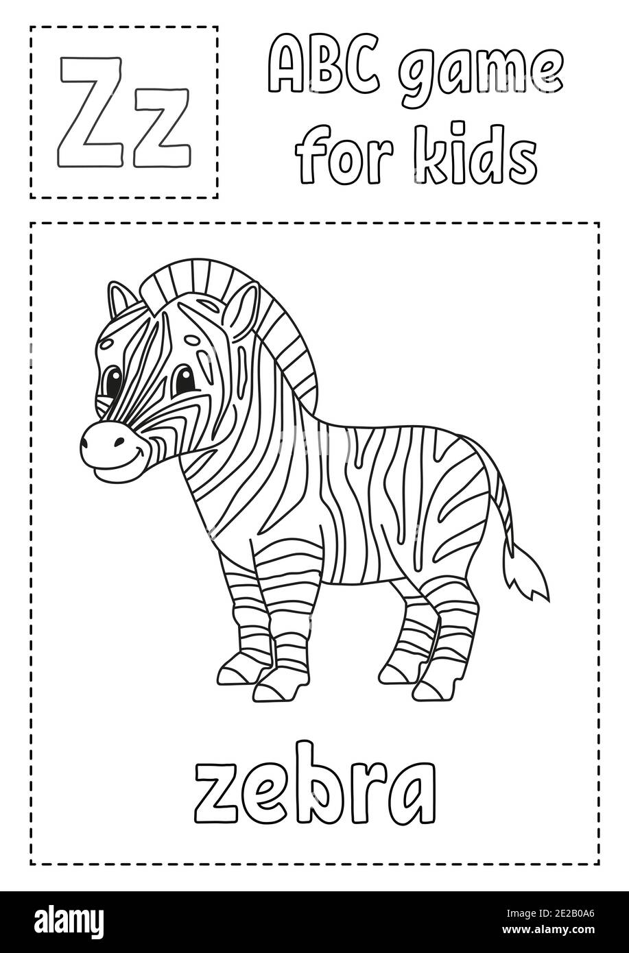 Letter Z Is For Zebra Abc Game For Kids Alphabet Coloring Page Cartoon Character Word And Letter Vector Illustration Stock Vector Image Art Alamy Letter Z Is For Zebra Abc Game For Kids Alphabet Coloring Page Cartoon Character Word And Letter Vector Illustration Stock Vector Image Art Alamy