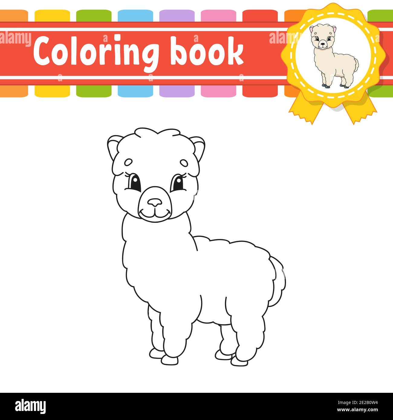 Coloring book for kids. Cheerful character. Vector illustration. Cute ...