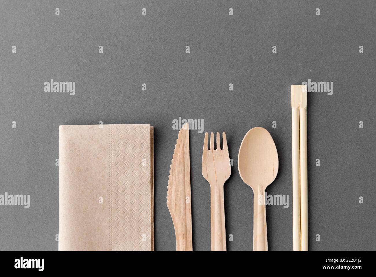 wooden spoon, fork, knife and chopsticks Stock Photo Alamy