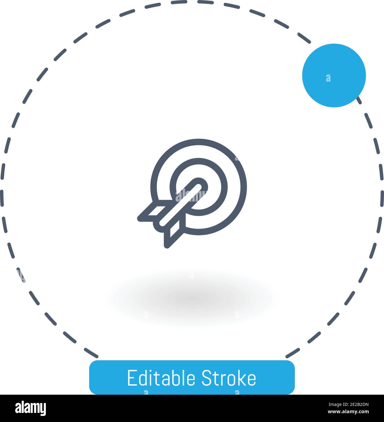 target vector icon editable stroke outline icons for web and mobile Stock Vector
