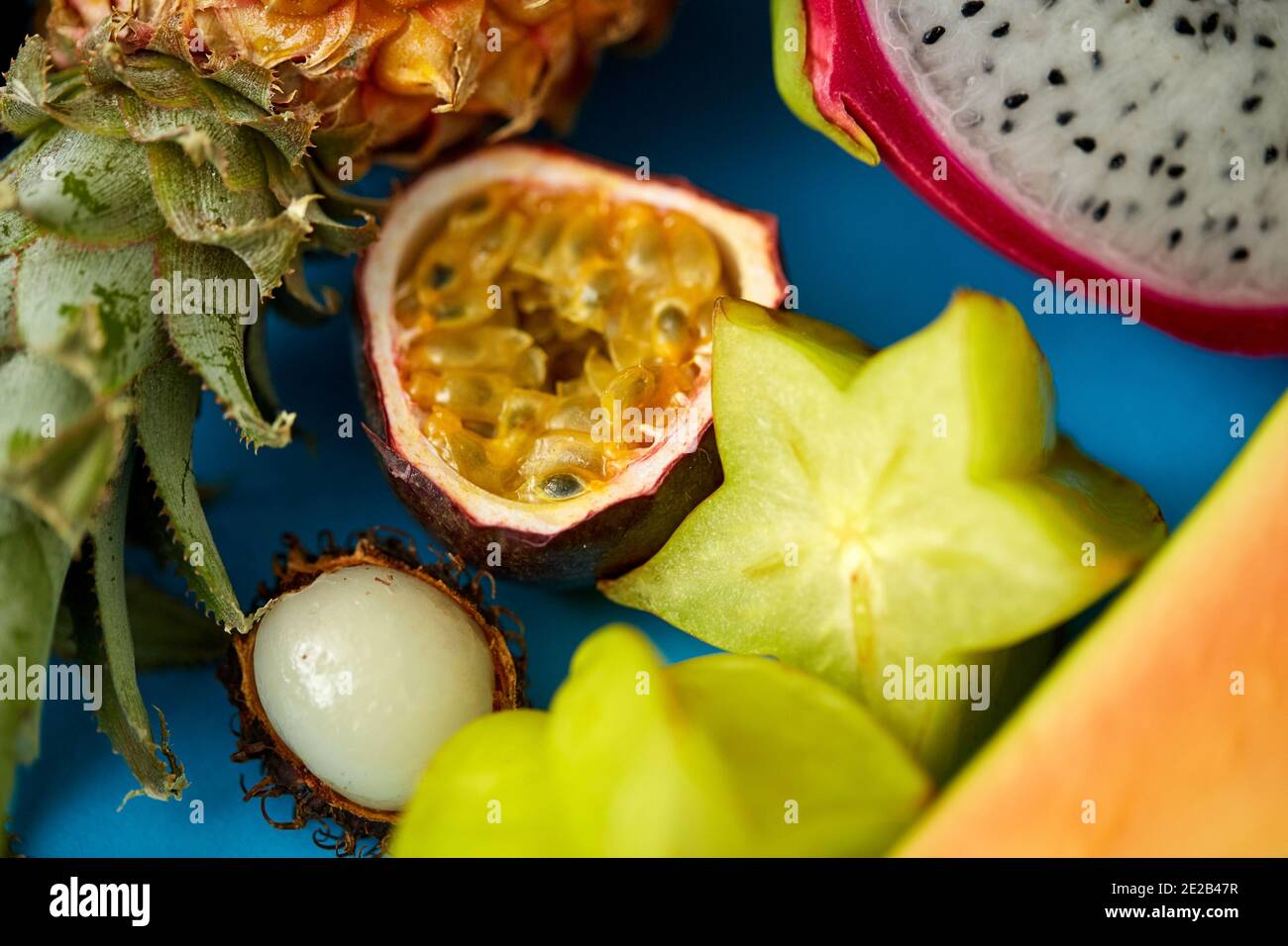 different exotic fruits Stock Photo Alamy