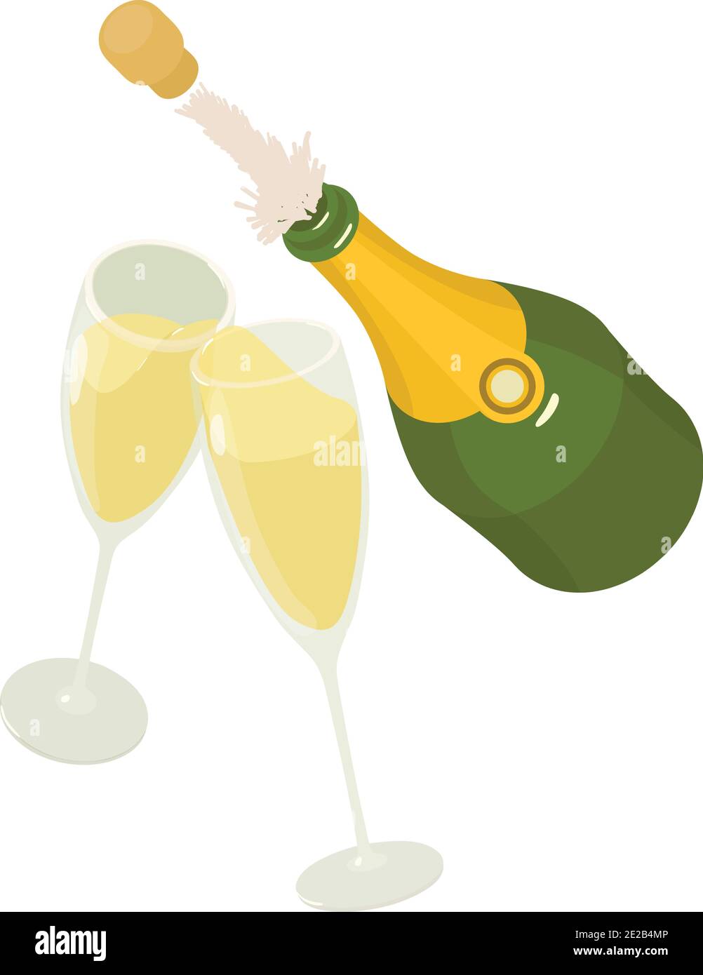White wine full two glass Stock Vector Images - Alamy
