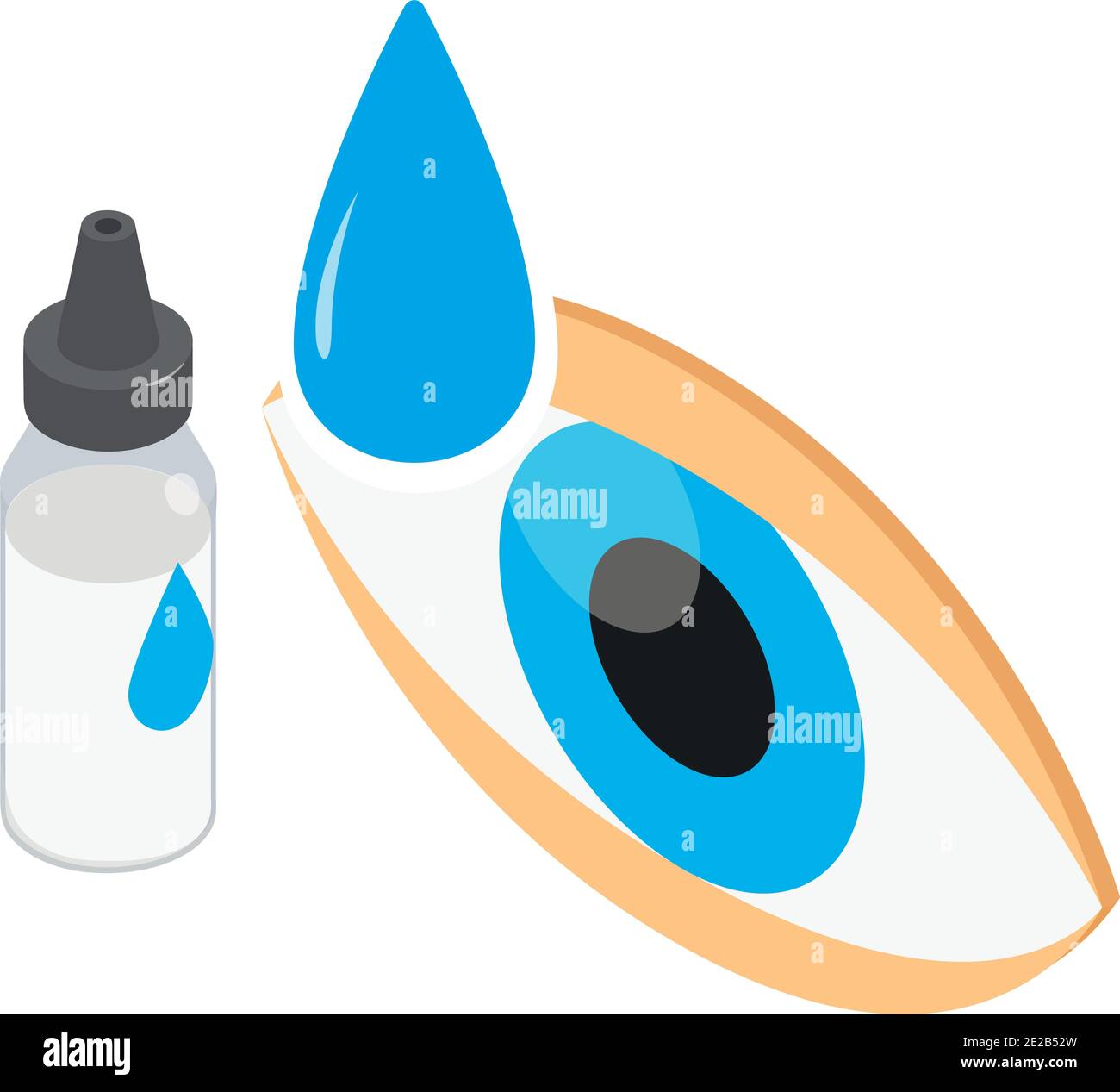 Eye drop icon. Isometric illustration of eye drop vector icon for web Stock Vector