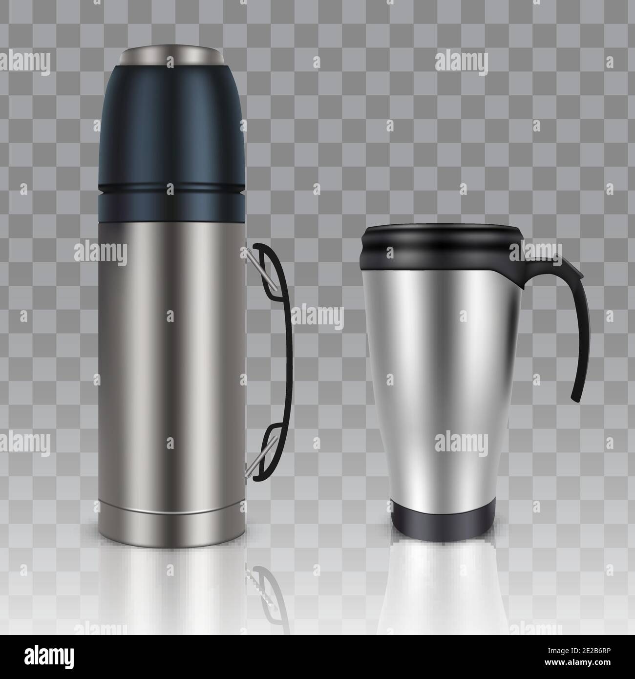 Download Thermos Thermo Cup Vector Realistic Mockup Set Stock Vector Image Art Alamy