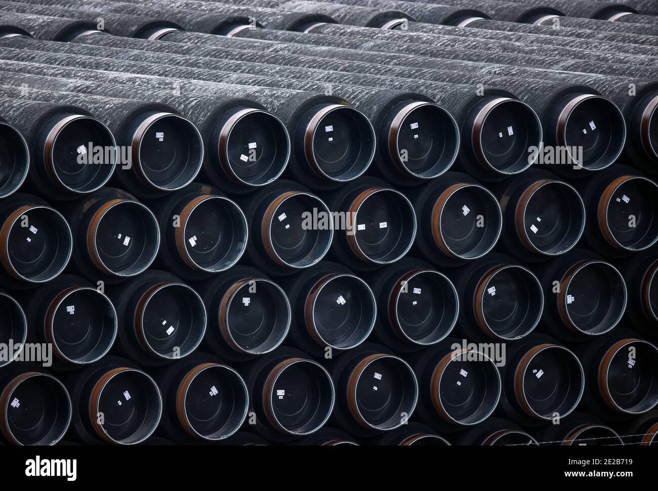 Sassnitz Mukran Germany 06th Jan 2021 Pipes For The Construction Of The Nord Stream 2 Natural