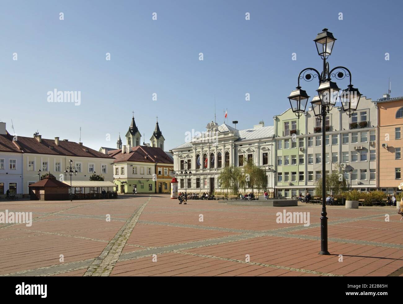 Market square in Sanok. Subcarpathian voivodeship. Poland Stock Photo