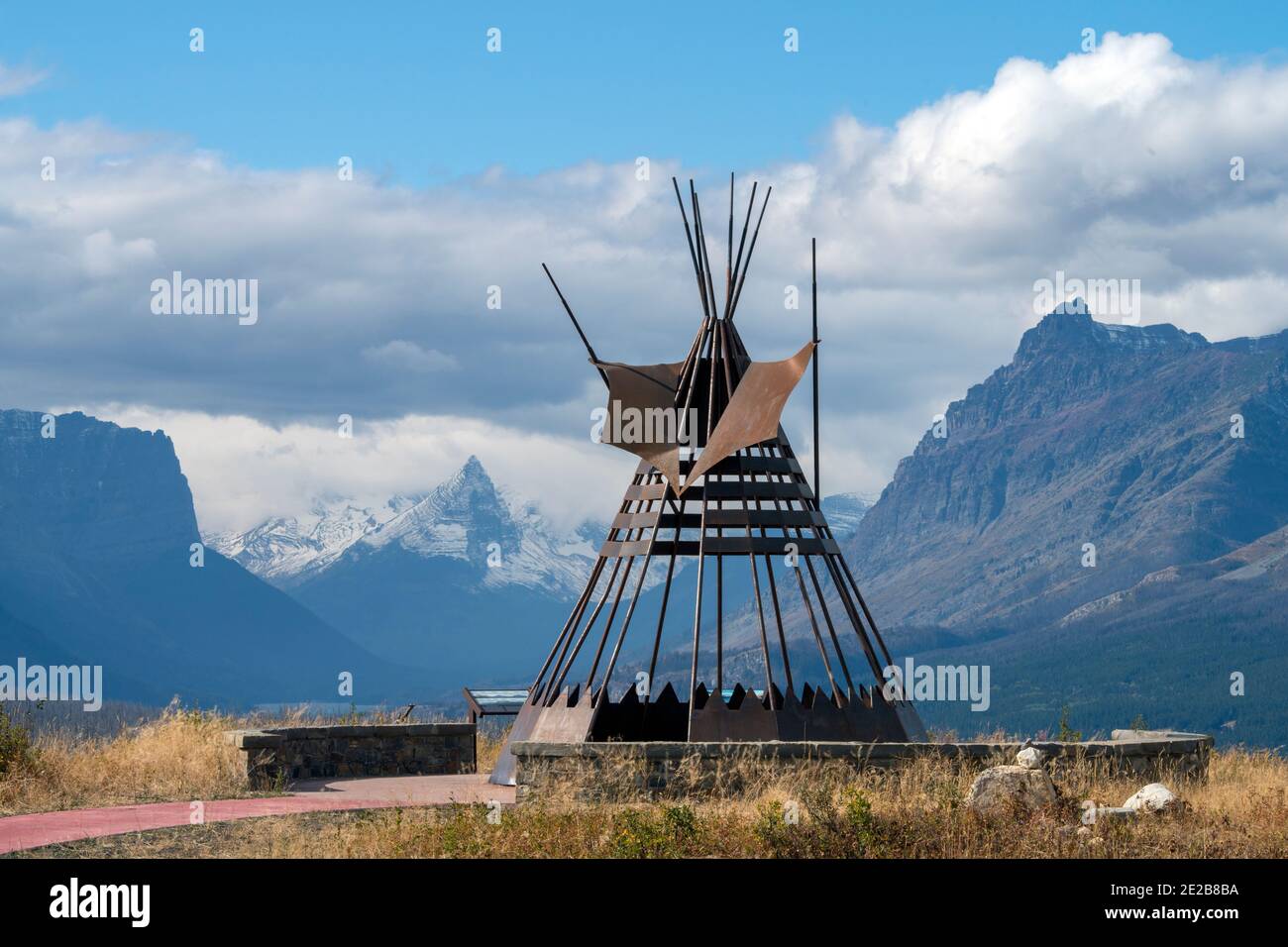 Blackfeet Indian Memorial, Montana, USA Stock Photo