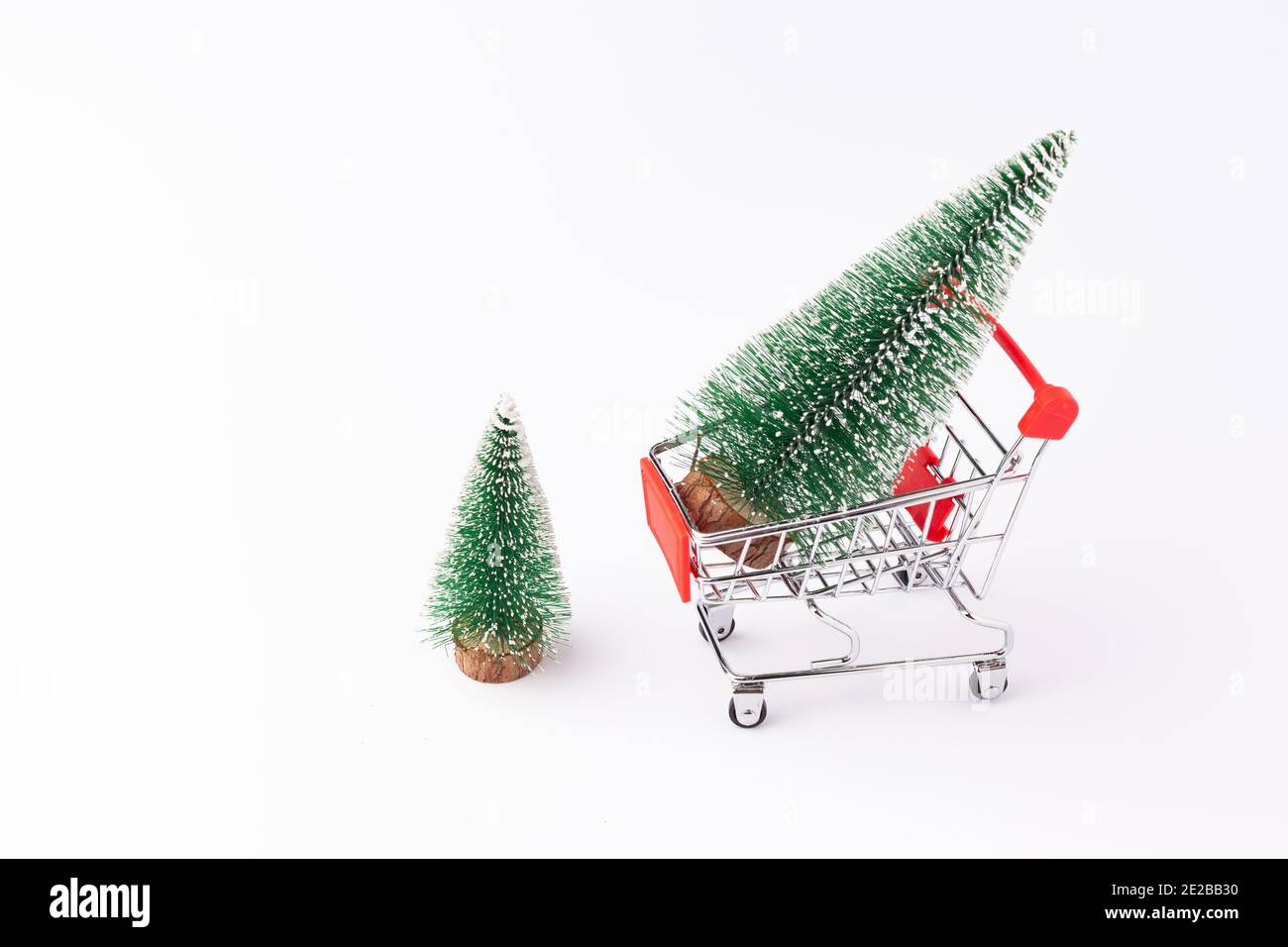 buying Christmas trees in supermarkets Stock Photo Alamy