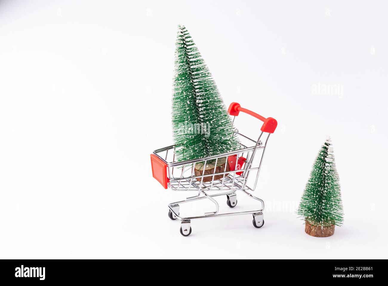buying Christmas trees in supermarkets Stock Photo Alamy
