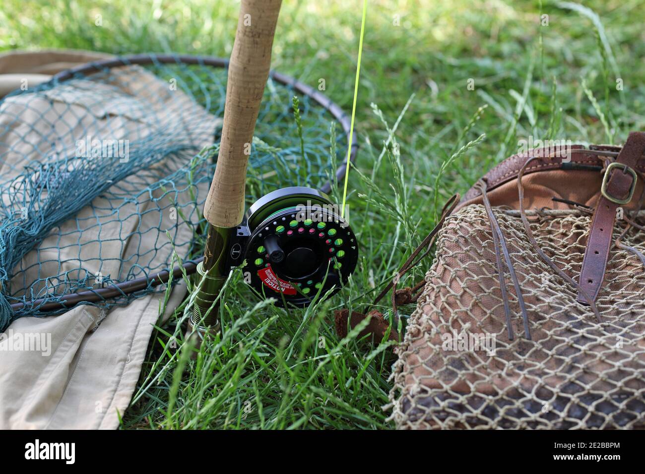 Traditional old vintage fly fishing tackle Stock Photo Alamy