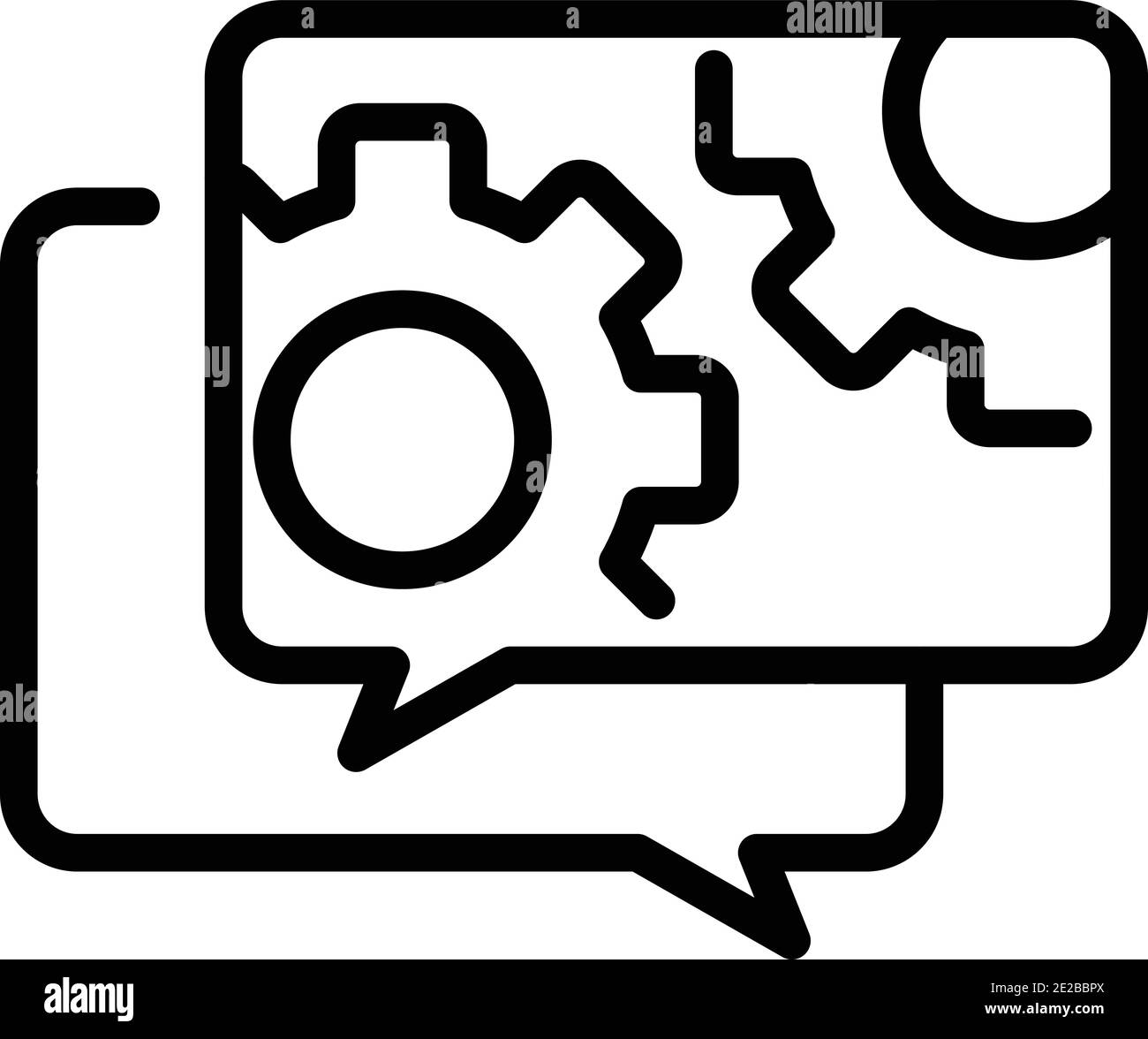 Chat force icon. Outline chat force vector icon for web design isolated on white background Stock Vector
