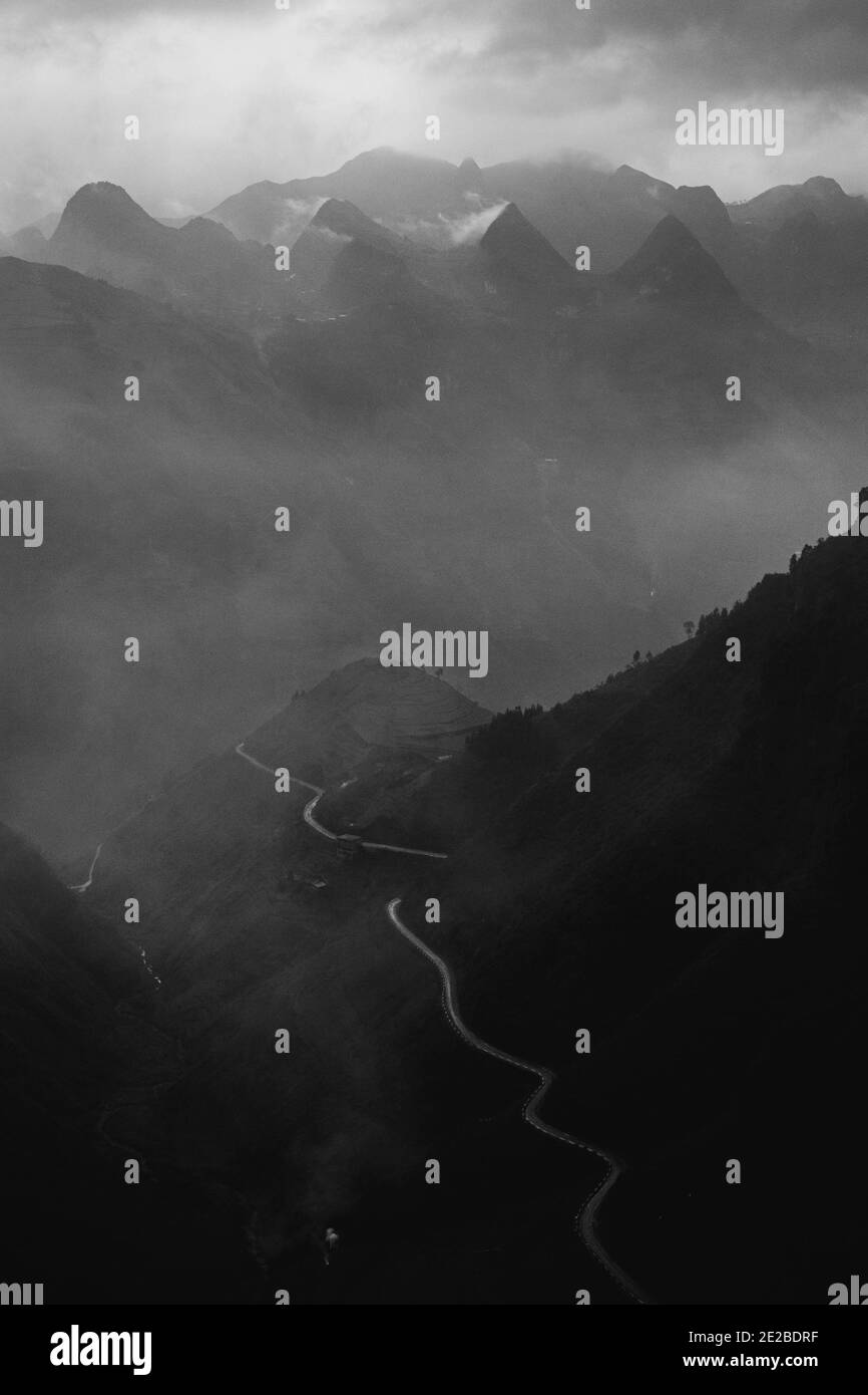 Ha giang vietnam motorbike Black and White Stock Photos & Images - Alamy