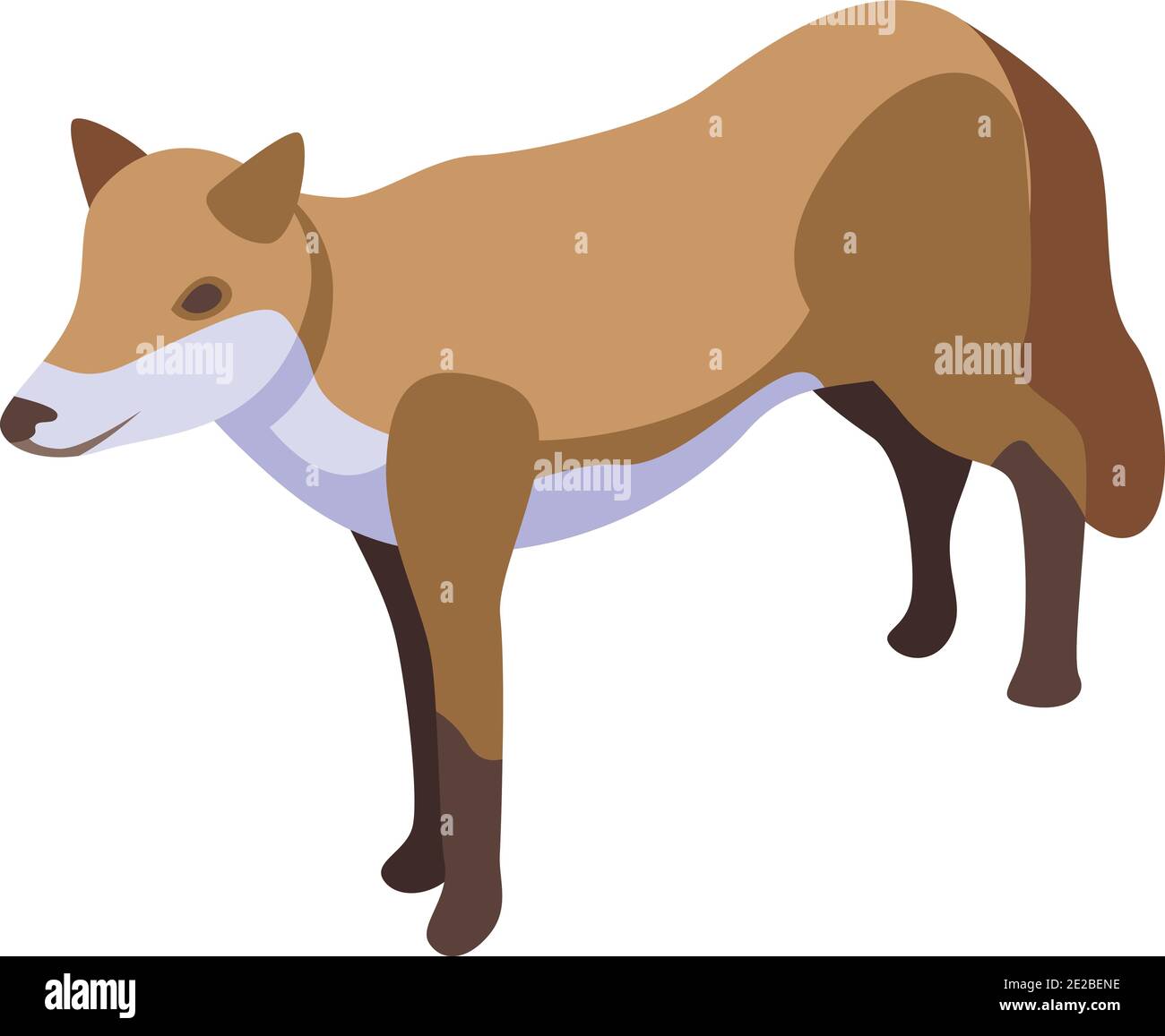 Brown fox icon. Isometric of brown fox vector icon for web design ...