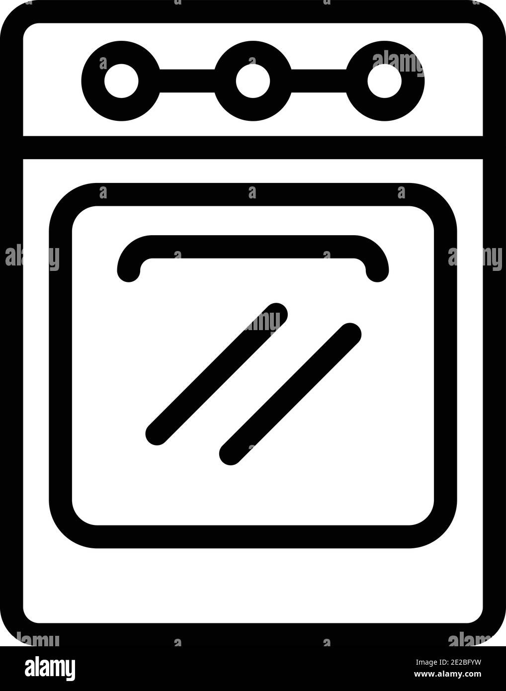 Oven icon. Outline oven vector icon for web design isolated on white ...