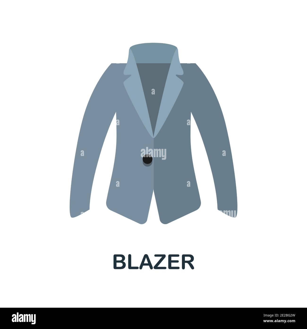 Blazer flat icon. Color simple element from clothes collection. Creative Blazer icon for web design, templates, infographics and more Stock Vector