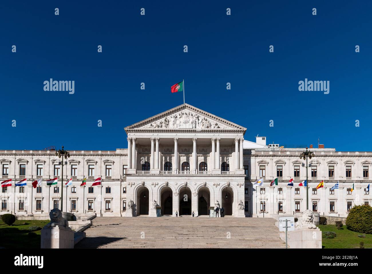 Lisbon Portugal January 10 2021 View Of The Facade Of The Lisbon Portugal January 10 2021 View Of The Facade Of The