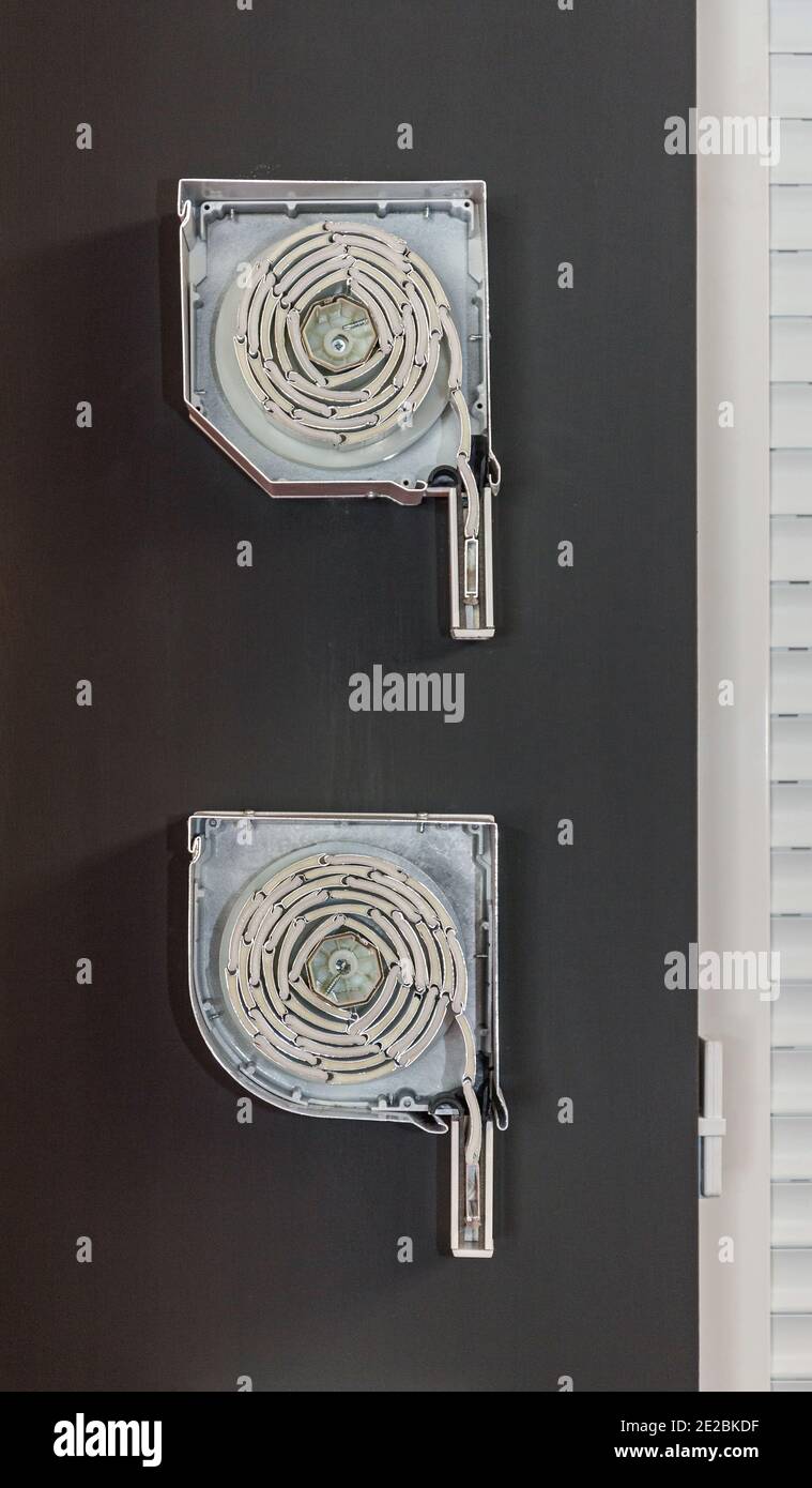 Window Blinds Roll Up Mechanism Hardware Cut View Stock Photo Alamy
