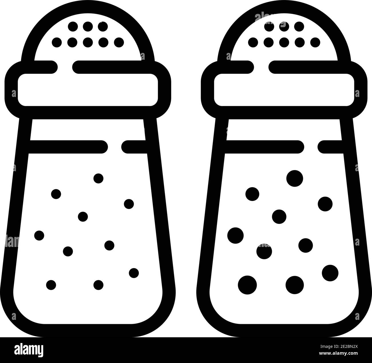 Salt shakers icon. Outline salt shakers vector icon for web design