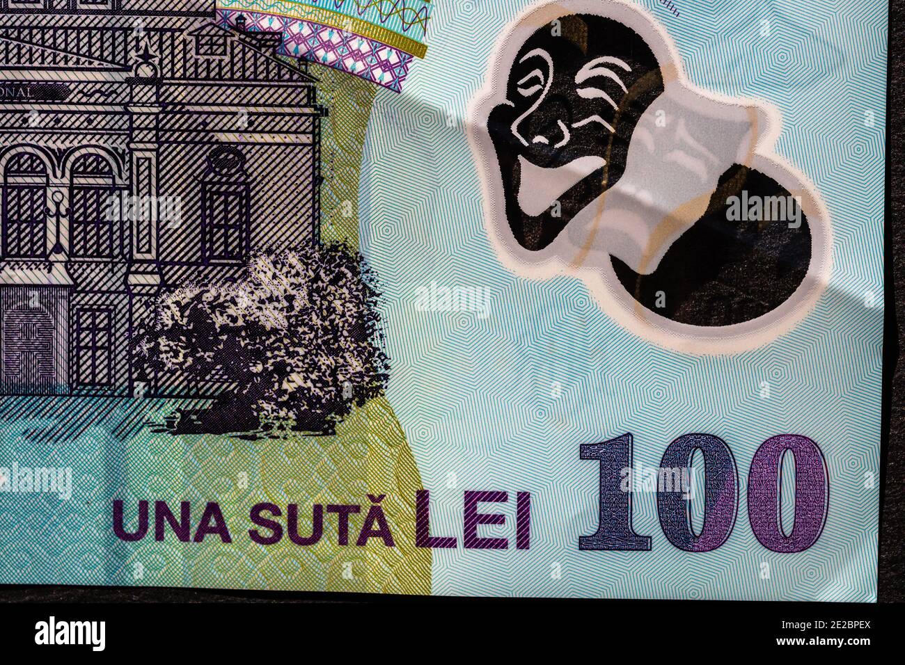 Closeup 100 lei banknote hi-res stock photography and images - Alamy