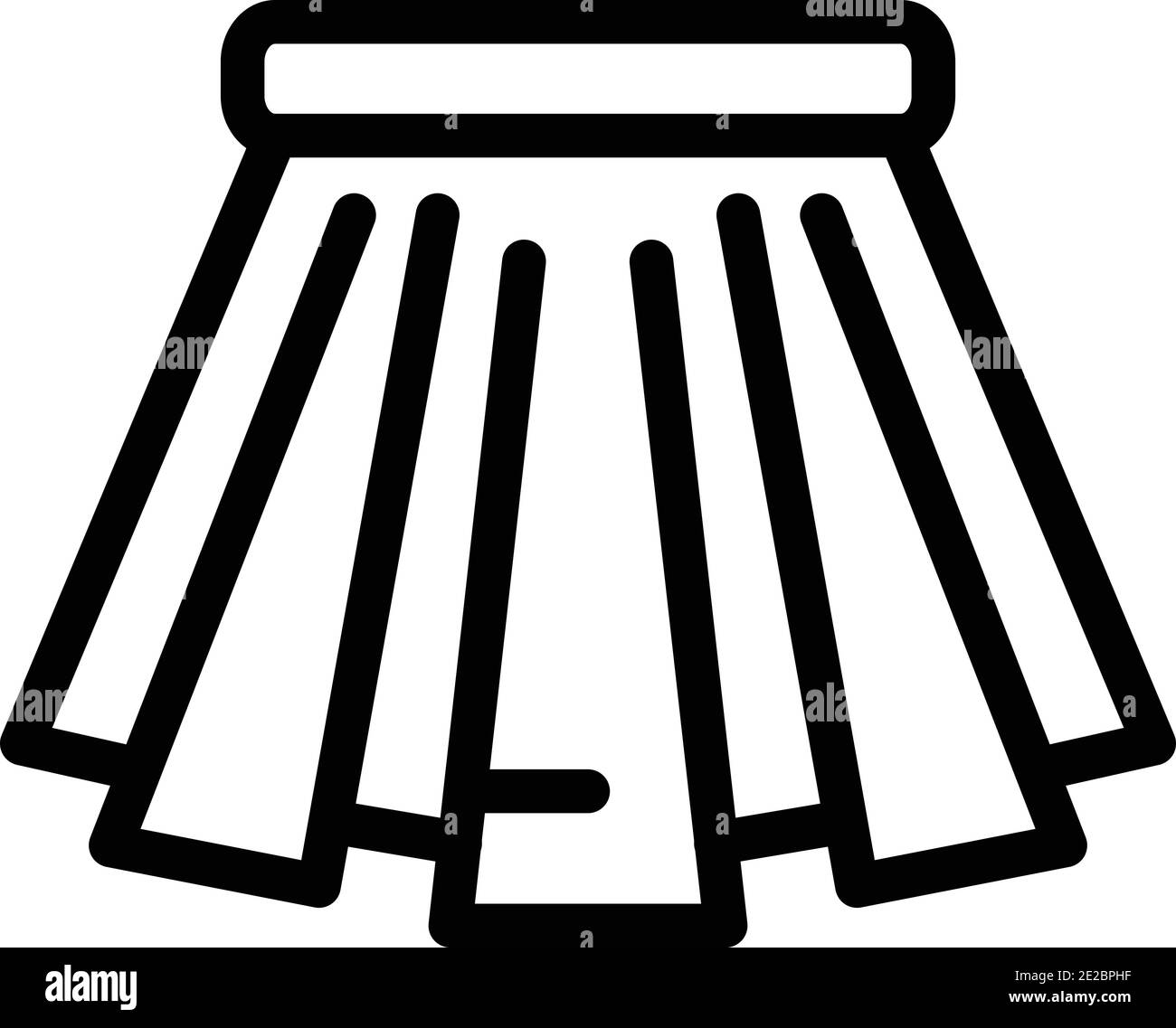 Student uniform skirt icon. Outline student uniform skirt vector icon for web design isolated on white background Stock Vector